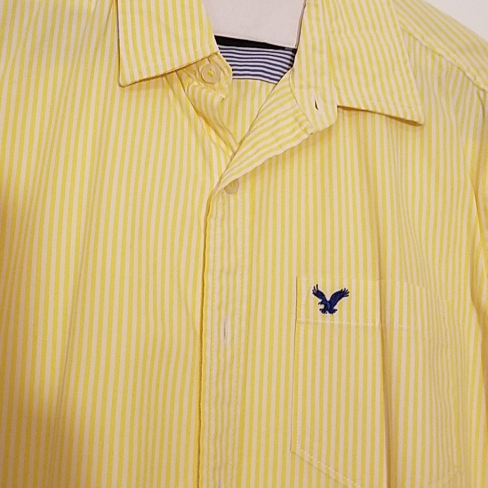 American Eagle Yellow Button Down Size M - image 2